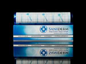 Saniderm 10 in by 8 yds professional tattoo aftercare bandage roll product image.