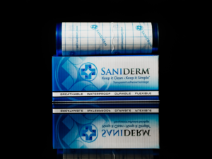Saniderm 6 in by 8 yds professional tattoo aftercare bandage roll product image.