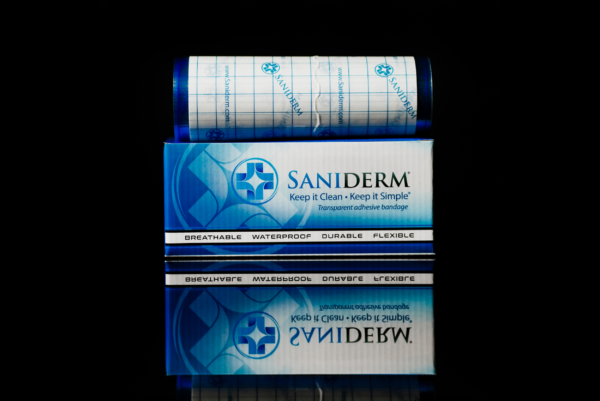 Saniderm 6 in by 8 yds professional tattoo aftercare bandage roll product image.
