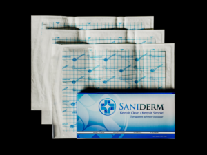 Saniderm 10 in x 14 in Tattoo Aftercare Bandage Personal Pack product image.