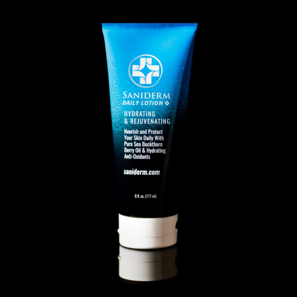 Saniderm daily lotion product image.