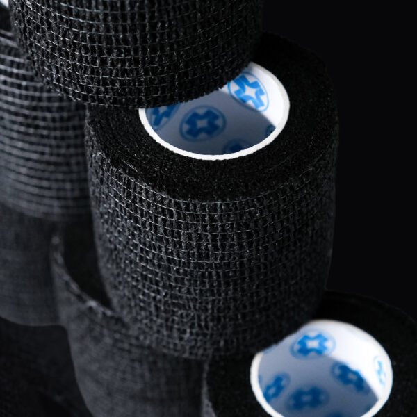 Saniderm grip tape stacked in a pyramid image.